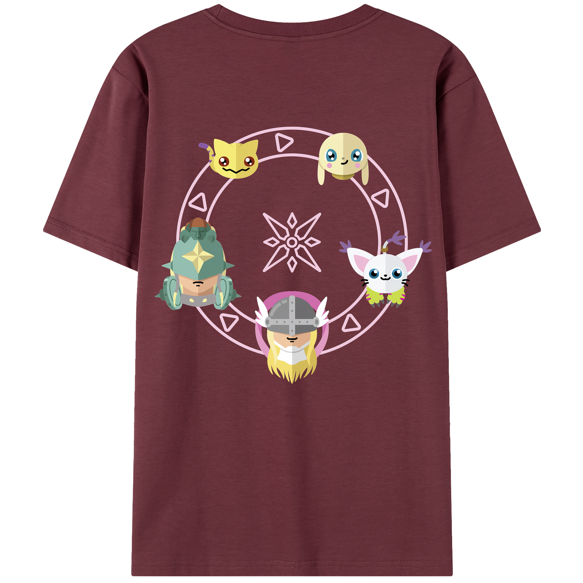 （画像用） Digimon デジタルモンスター/デジモン 綿100％半袖Tシャツ（背面プリント）